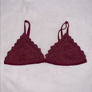maroon bikini top